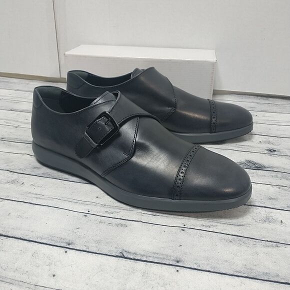 Hogan Single Monks Black Leather Mens Shoe Size UK 8.5 US 9.5 - Picture 10 of 10